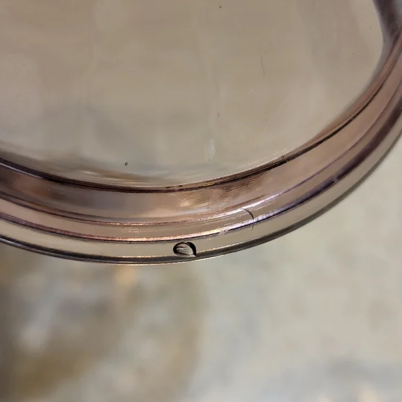 Faceted glass covered candy dish in striking plum color - Picture 5 of 11